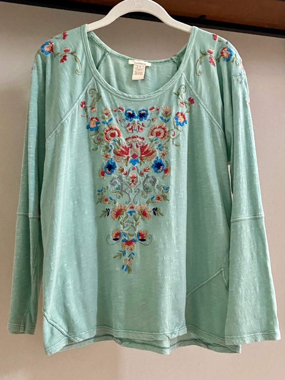 Sundance Long-Sleeved Top with Embroidery